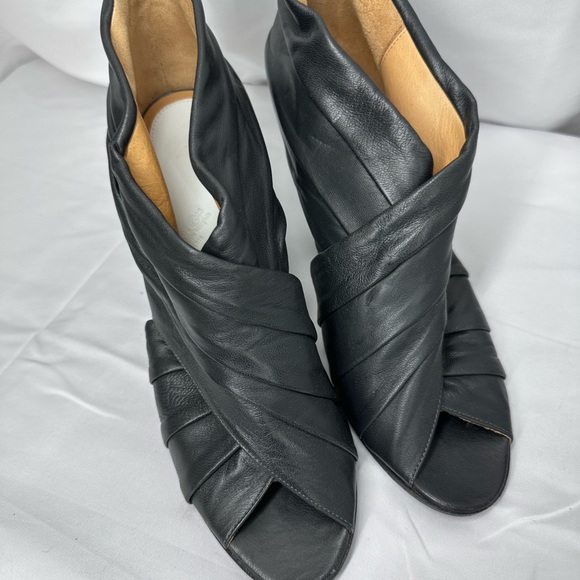 Maison Martin Margiela Ruched Soft Leather Booties 39 8.5 - Picture 6 of 9